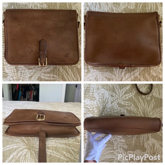 Vintage 70’s NYC Coach Saddle Pouch Large # 9585 in Saddle Brown - Picture 7 of 16